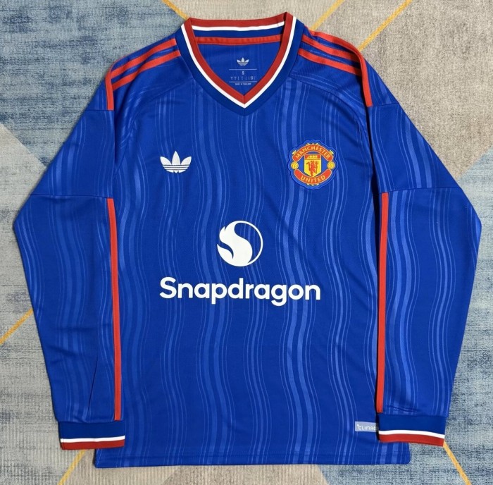 26-27 Man Utd Away Long Sleeve Fans Soccer Jersey (长袖)