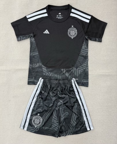 26-27 Celtic Black Goalkeeper Kids Soccer Jersey