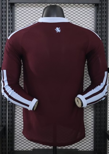26-27 Aston Villa Home Long Sleeve Player Version Soccer Jersey*长袖球员