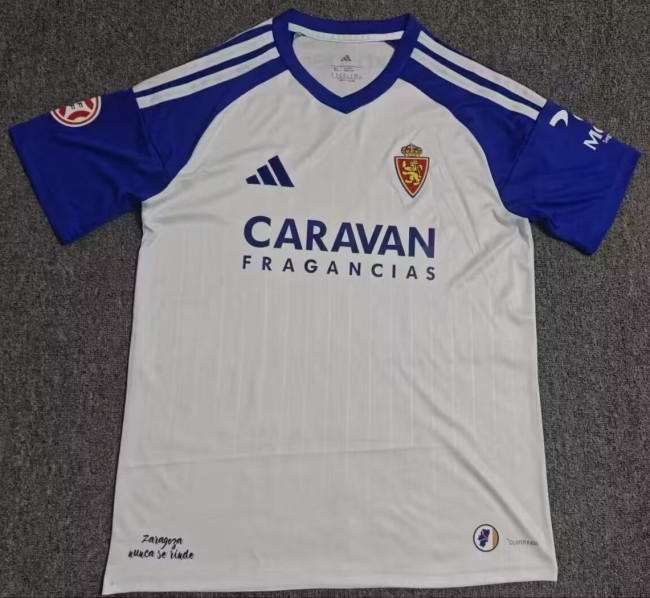 26-27 Zaragoza Home Fans Soccer Jersey