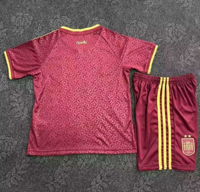 2026 World Cup Spain Third Kids Soccer Jersey (With 2 Star)*两颗星