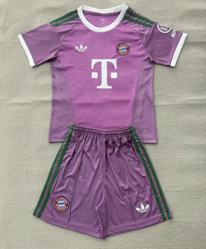 26-27 Bayern Purple Goalkeeper Kids Soccer Jersey