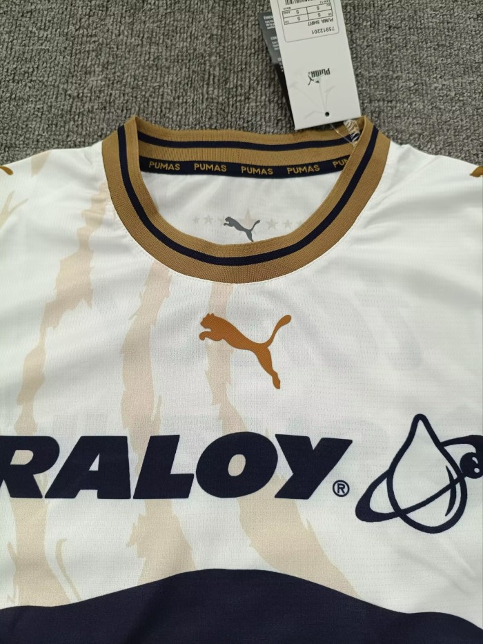 26-27 Pumas UNAM Home Long Sleeve Fans Soccer Jersey (长袖)