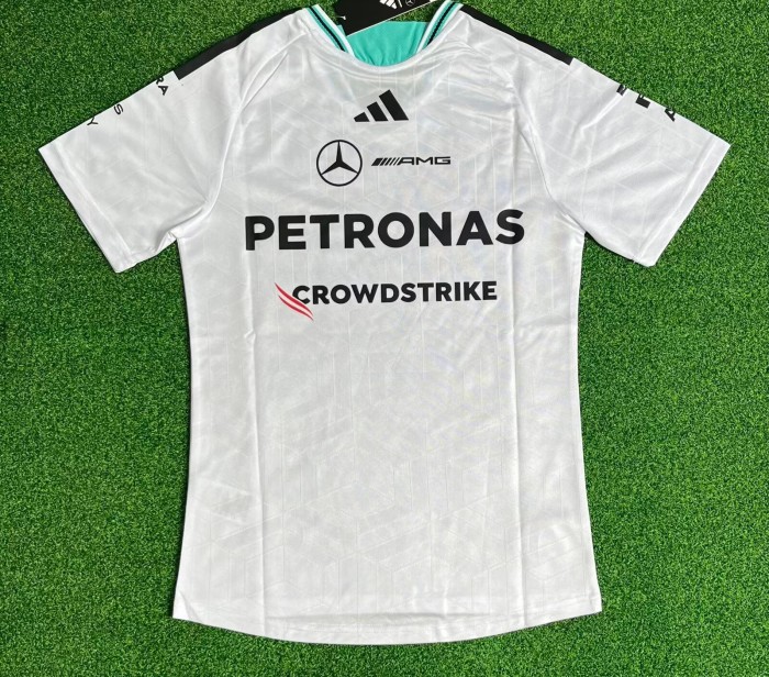 2026 Benz New Pattern Player Version Heat Transfer Printing Short Sleeve Racing Suit