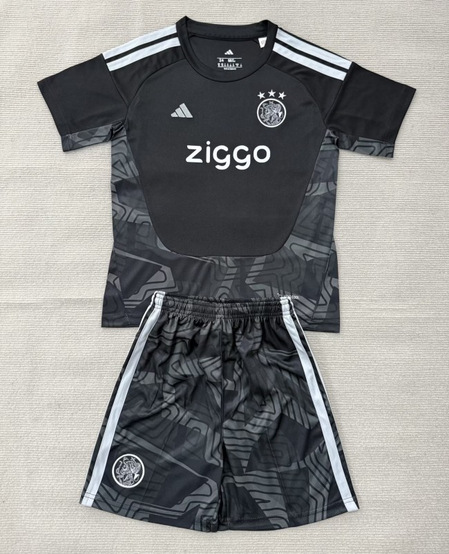 26-27 Aja× Black GoalKeeper Kids Soccer Jersey