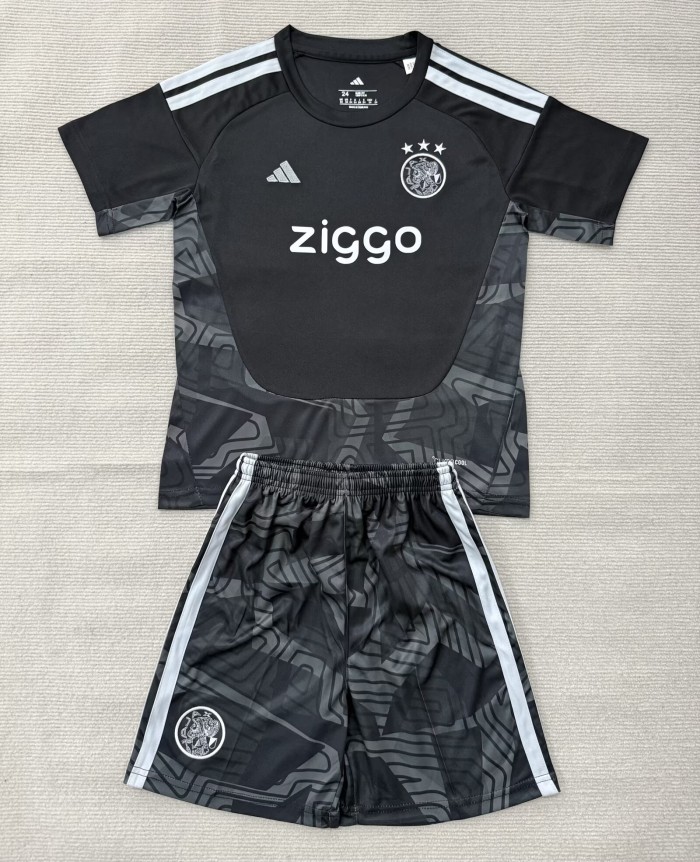 26-27 Aja× Black GoalKeeper Kids Soccer Jersey