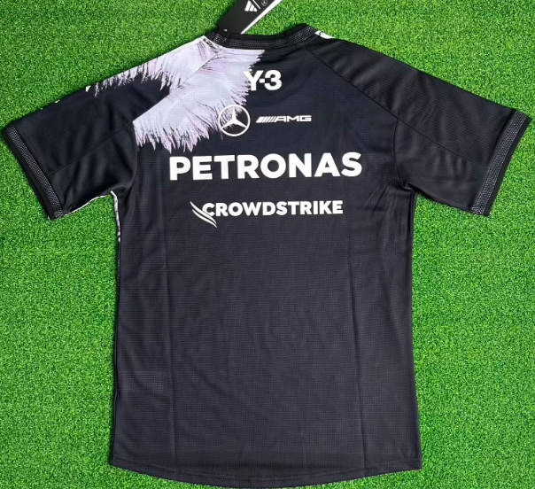 2026 Benz New Pattern Heat Transfer Printing Short Sleeve Racing Suit