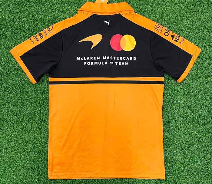 2026 McLaren New Pattern Heat Transfer Printing Short Sleeve Racing Suit*有领