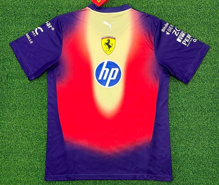 2026 Ferrari New Pattern Heat Transfer Printing Short Sleeve Racing Suit