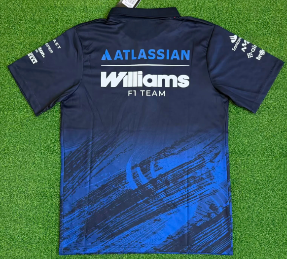 2026 Williams New Pattern Heat Transfer Printing Short Sleeve Racing Suit*有领