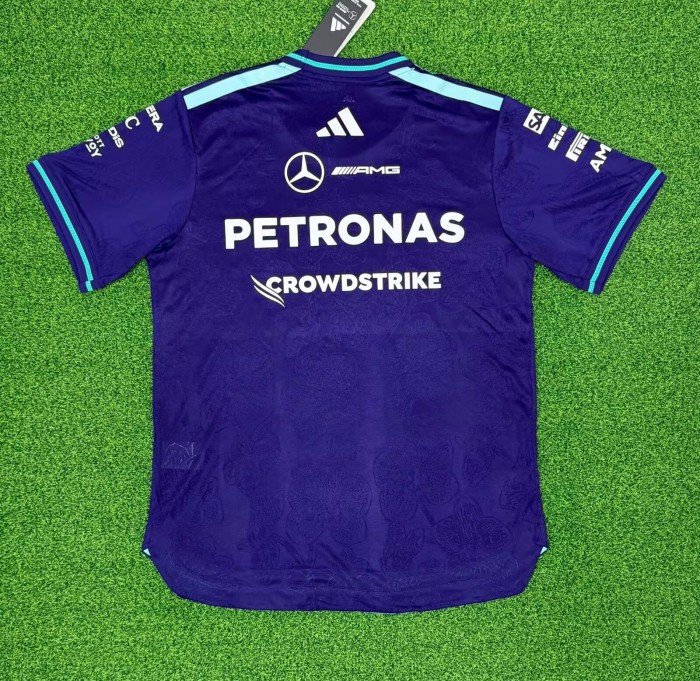 2026 Mercedes New Pattern Heat Transfer Printing Short Sleeve Racing Suit