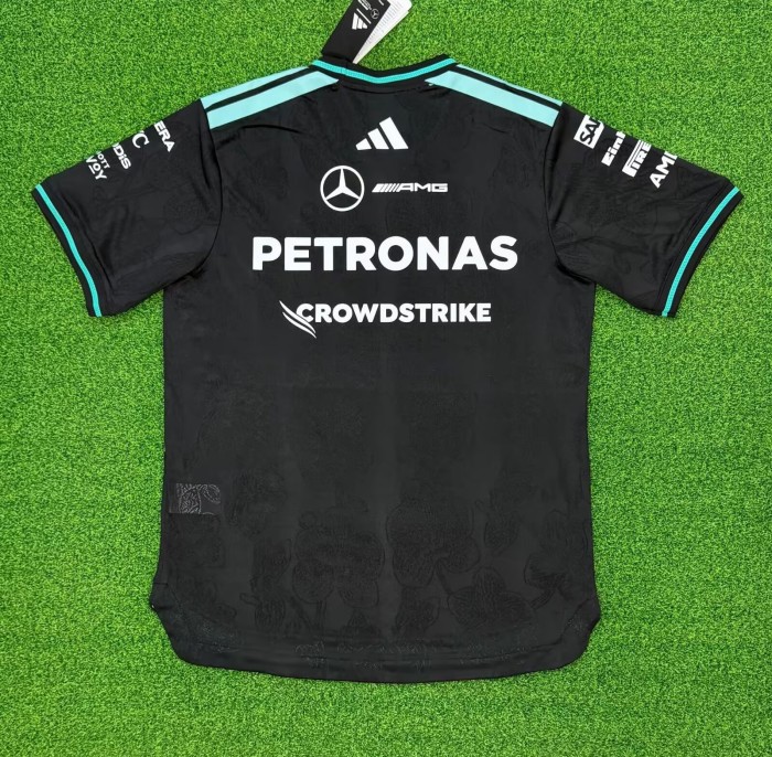 2026 Mercedes New Pattern Heat Transfer Printing Short Sleeve Racing Suit