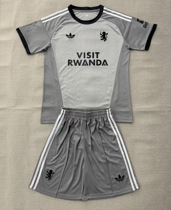 26-27 Aston Villa Gray GoalKeeper Kids Soccer Jersey