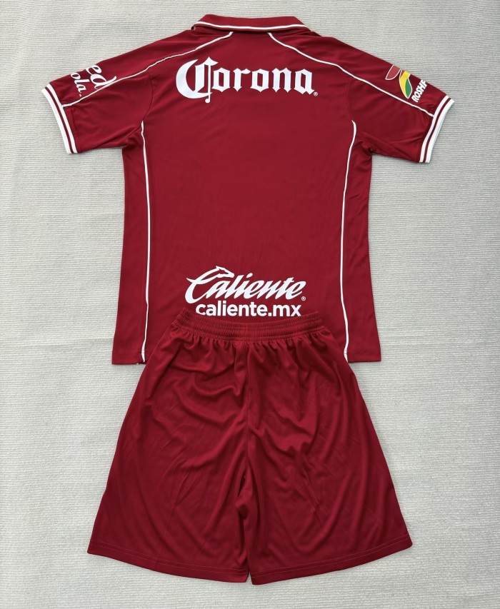 26-27 Toluca Home Kids Soccer Jersey