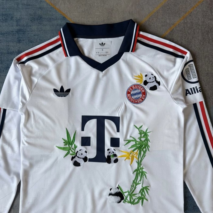 26-27 Bayern Away Embroidered Version Long Sleeve Fans Soccer Jersey (长袖)