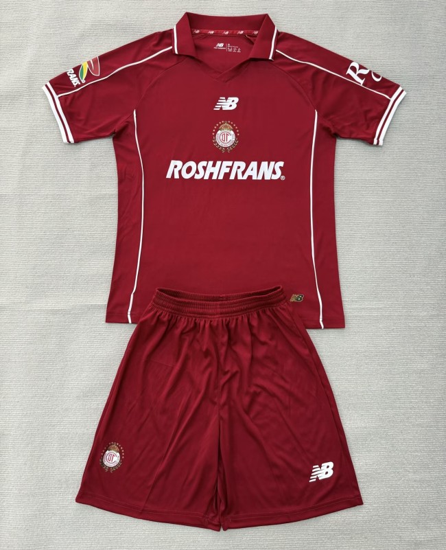 26-27 Toluca Home Kids Soccer Jersey