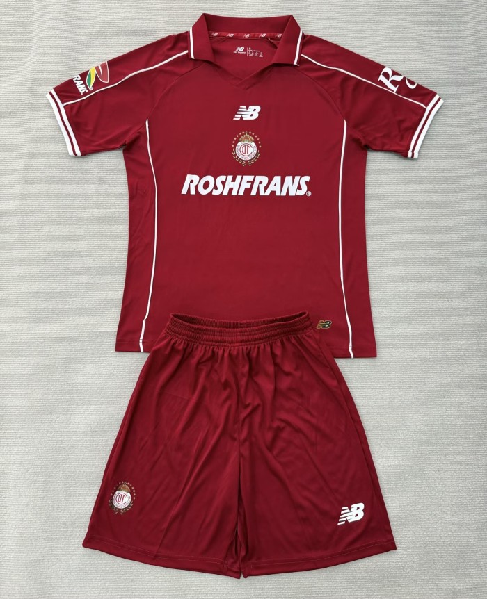 26-27 Toluca Home Kids Soccer Jersey