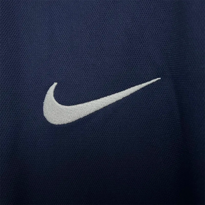 2014 France Home Long Sleeve Retro Soccer Jersey