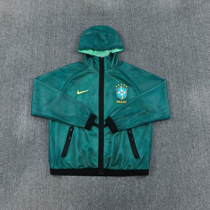 2026 Brazil Yellow Pre-Competition Training Windbreaker