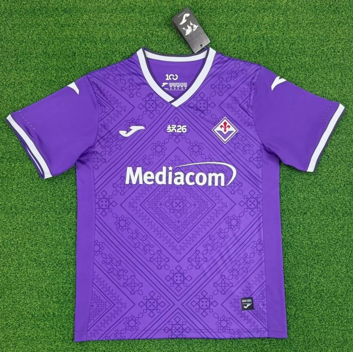 26-27 Fiorentina Home Fans Soccer Jersey*带广告
