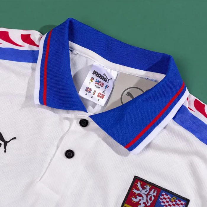 1996-1998 Czech Republic Away Retro Soccer Jersey