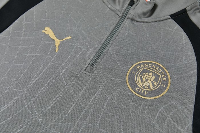26-27 Man City High Quality Half Pull Tracksuit