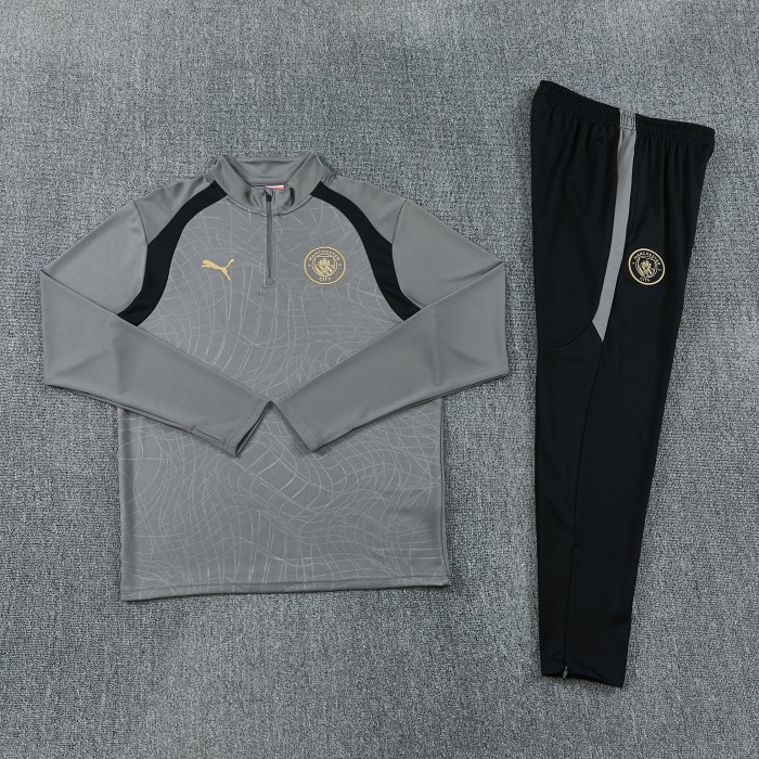 26-27 Man City High Quality Half Pull Tracksuit