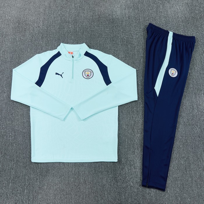 26-27 Man City High Quality Half Pull Tracksuit