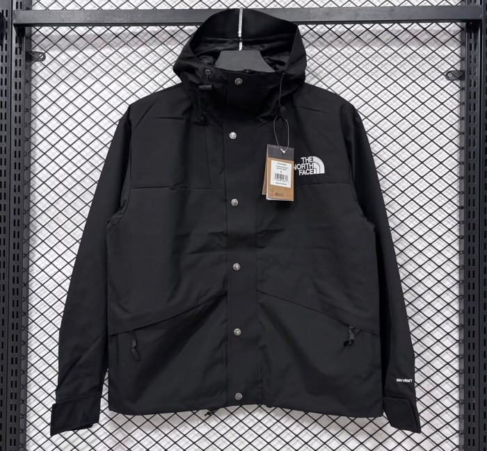 2026 TNF Black New Pattern Embroidered Windbreaker