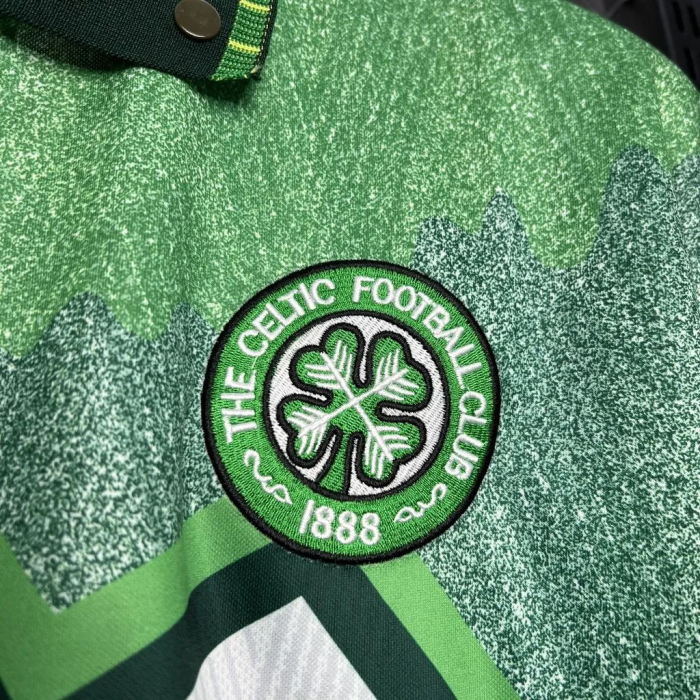 1991-1992 Celtic Away Green Retro Soccer Jersey