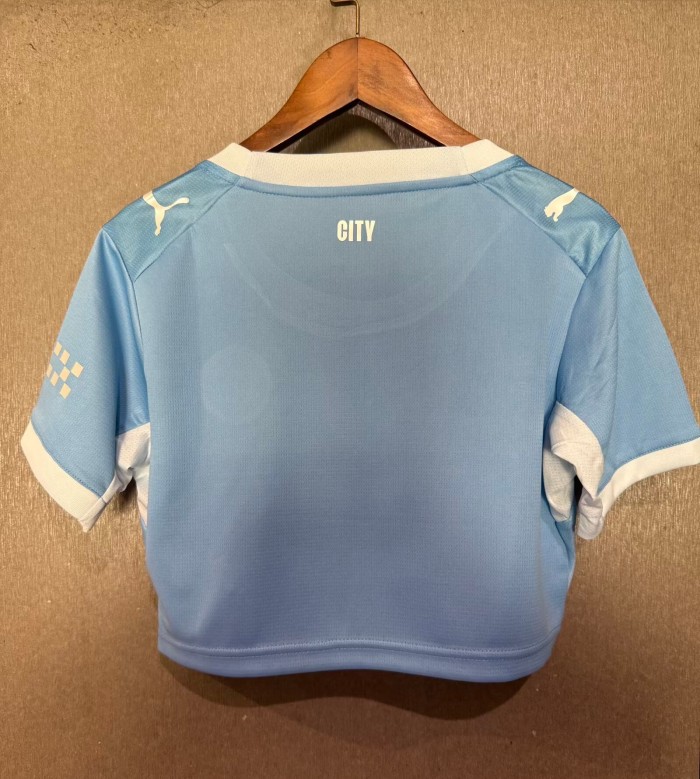 26-27 Man City Home Women Cheerleading Short-sleeved (女)