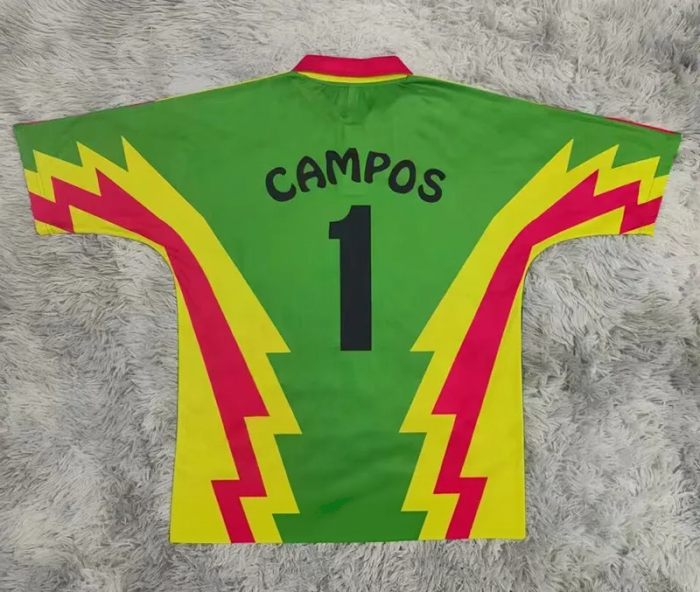 1994 Mexico Red Campos #1 GoalKeeper Retro Soccer Jersey