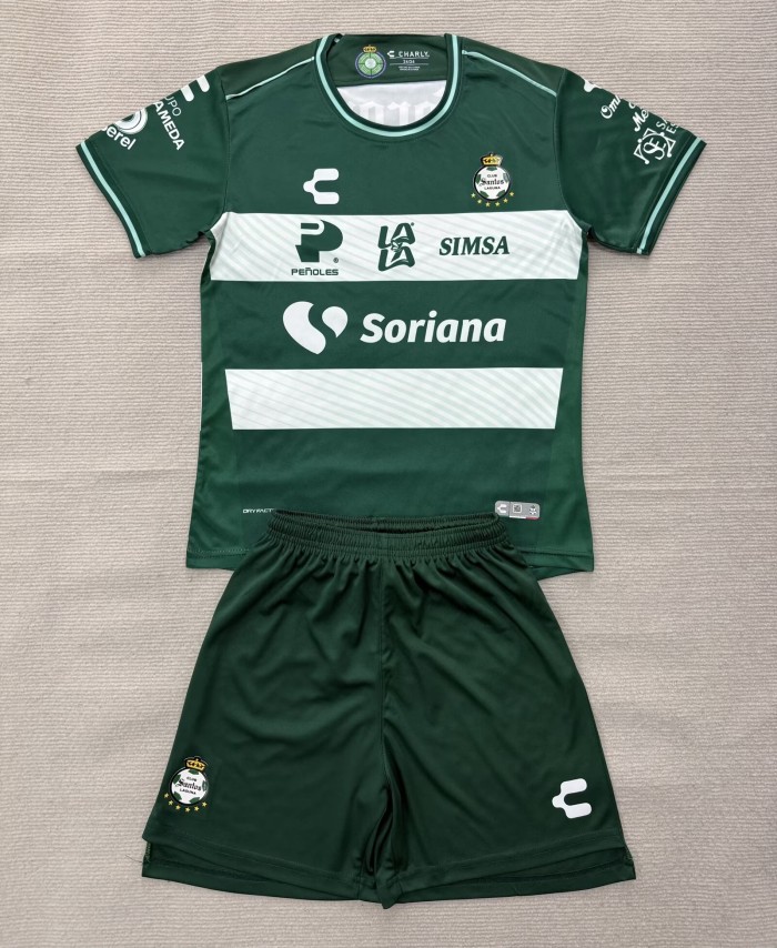 26-27 Santos Laguna Home Kids Soccer Jersey