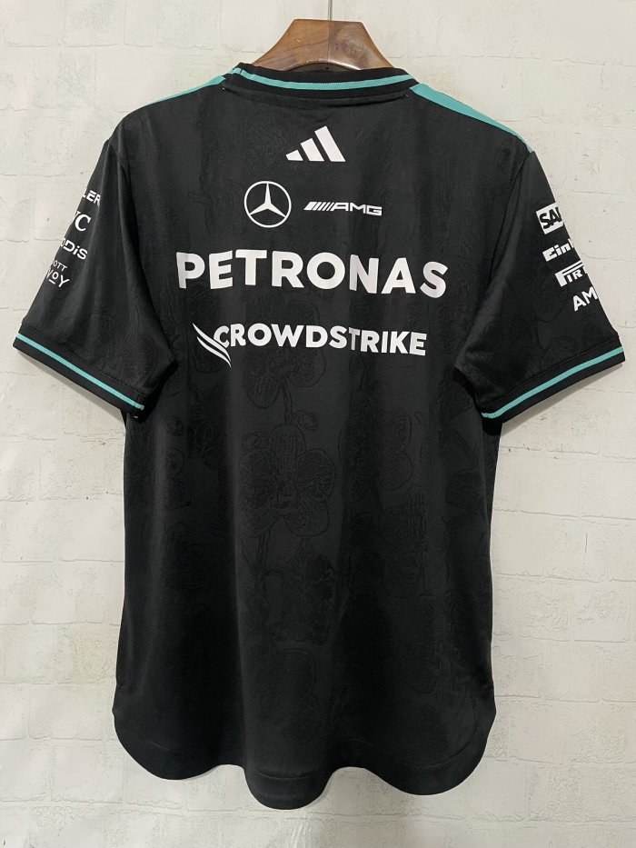 2026 F1 Benz New Pattern Short Sleeve Racing Suit