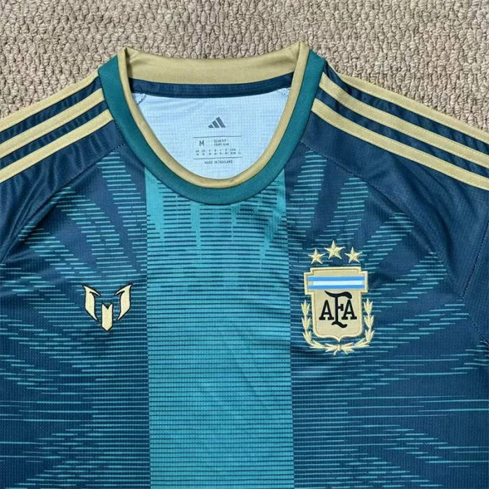 26-27 Argentina Green Messi Farewell Match Fans Soccer Jersey