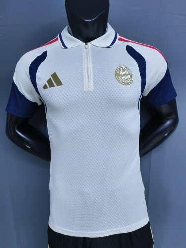 26-27 Bayern Beige ‌Player Version Half Pull Training Shirts
