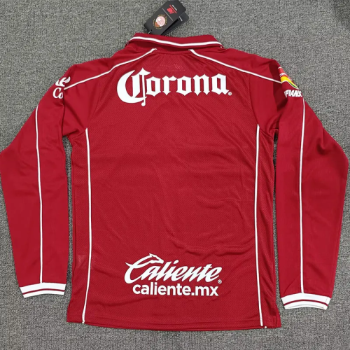 26-27 Toluca Home Long Sleeve Fans Soccer Jersey (长袖)