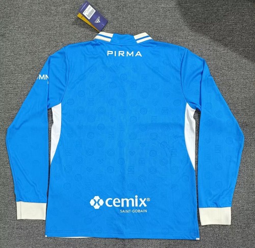 26-27 Cruz Azul Home Long Sleeve Fans Soccer Jersey (长袖)