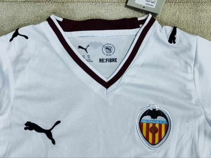 26-27 Valencia Home Kids Soccer Jersey