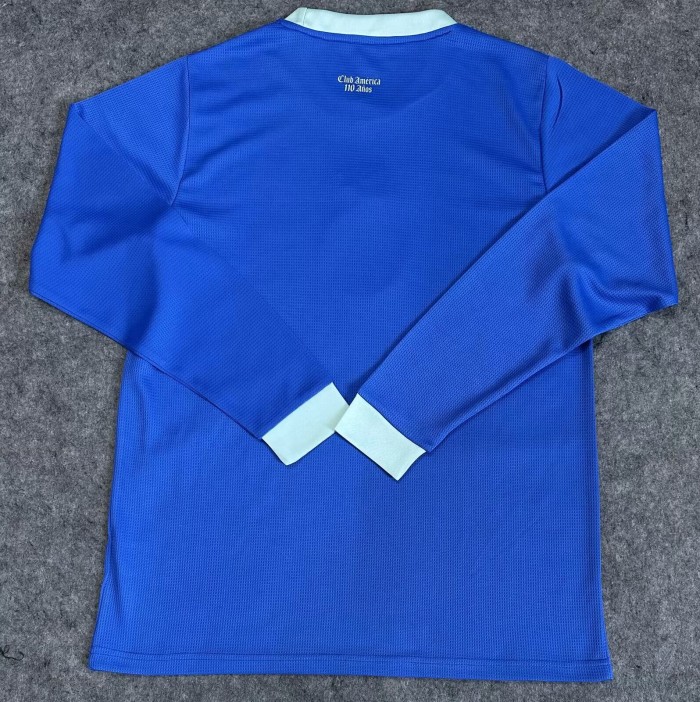 26-27 Club America Blue 110th Anniversary Edition Long Sleeve Fans Soccer Jersey (长袖)