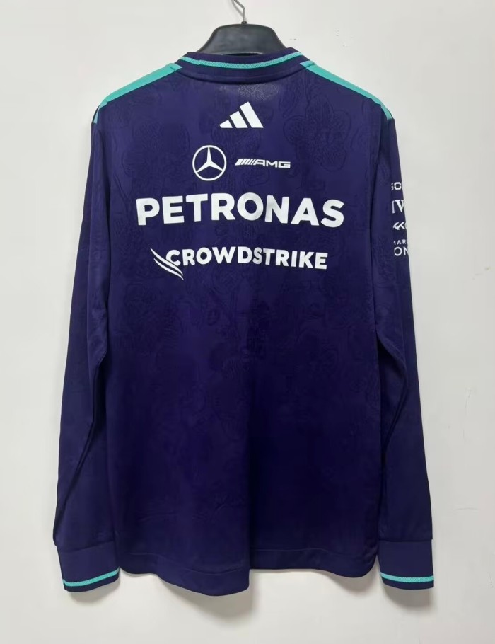 2026 F1 Benz New Pattern Long Sleeve Racing Suit
