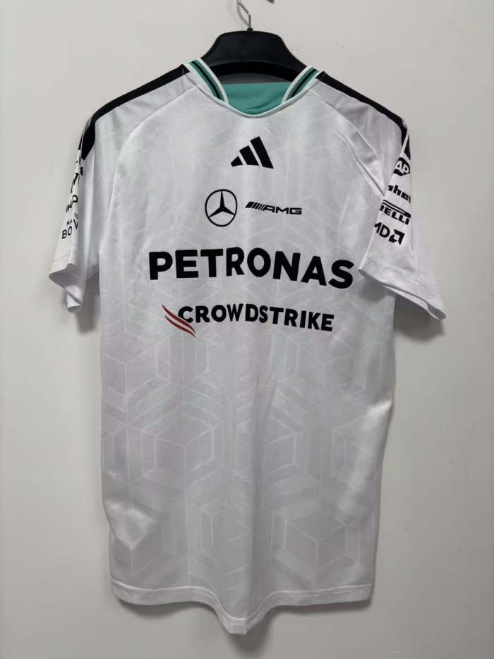 2026 F1 Benz New Pattern Short Sleeve Racing Suit