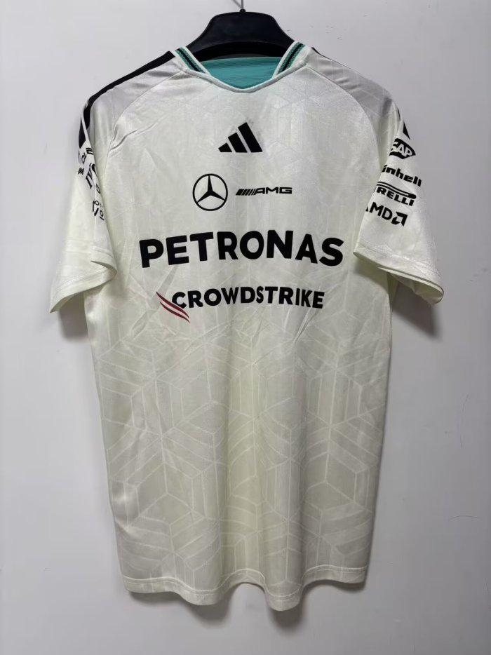 2026 F1 Benz New Pattern Short Sleeve Racing Suit
