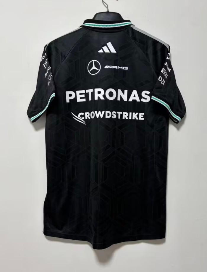 2026 F1 Benz New Pattern Short Sleeve Racing Suit