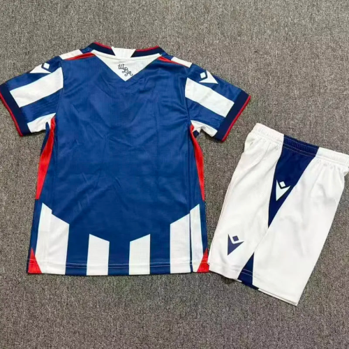 26-27 West Brom Home Kids Soccer Jersey