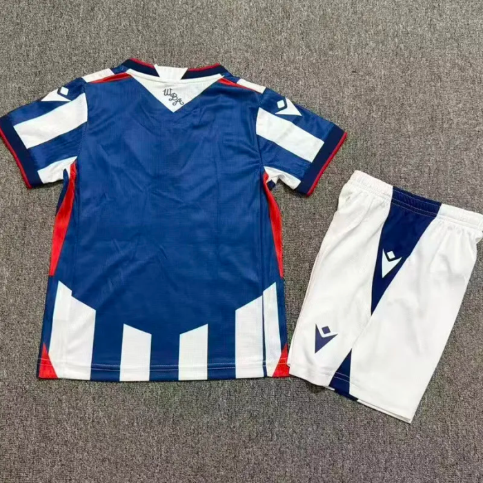 26-27 West Brom Home Kids Soccer Jersey