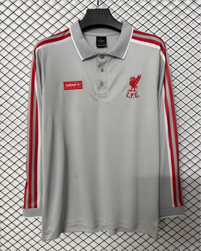 26-27 LIV Grey Special Edition Long Sleeve Fans Soccer Jersey (长袖)
