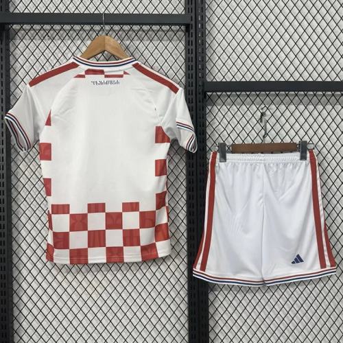 26-27 Croatia Home Kids Soccer Jersey