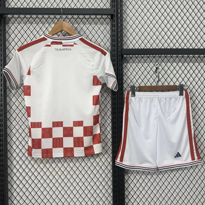 26-27 Croatia Home Kids Soccer Jersey