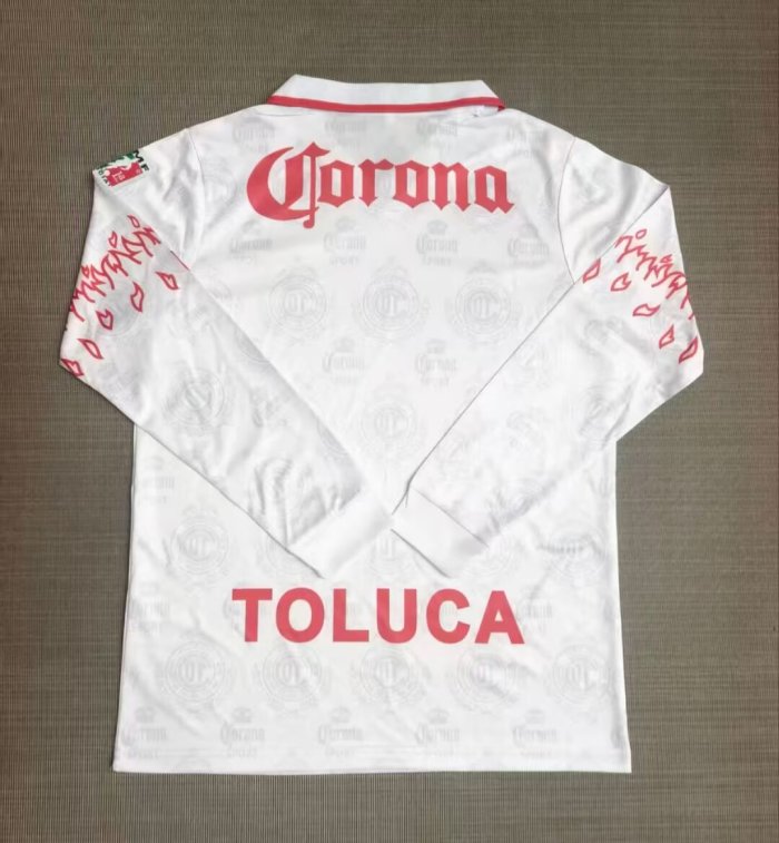 1996-1997 Toluca Away Long Sleeve Retro Soccer Jersey